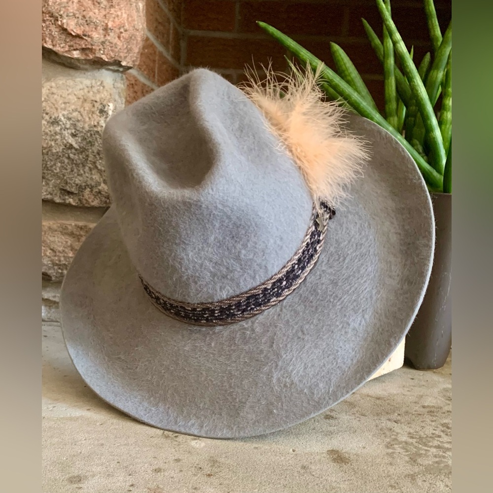 Rare Biltmore 519-96 Deadstock Western Hat Silver Buckle Kodiak Fur Felt Sz 7.5